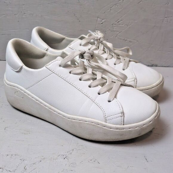 Project Cloud Women’s Shoes Size 6 White Leather Memory Foam Comfort - Picture 1 of 8